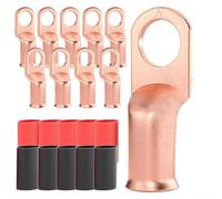 Lot de 10 borniers à cosse de 3/8" avec tube thermorétractable à double paroi de qualité marine pour applications de câblage automobile et maritime