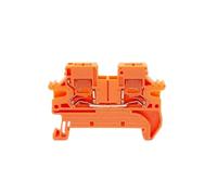 Lot de 10 borniers à emboîtement latéral PTV 2.5, connecteurs for montage sur rail DIN 2,5 mm², connexion rapide, câblage PTV2.5(PTV2.5-Orange)
