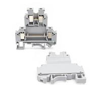 Lot de 10 borniers à vis for rail DIN multi-niveaux UKK 5, connecteurs de fils électriques 32 A