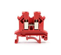 Lot de 10 borniers de rail DIN 2.5B UK, haute tension, ignifuges, connexion à vis, conducteur de fil électrique(UK-2.5B-RED)