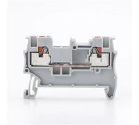 Lot de 10 borniers de rail DIN PT-1.5, connecteurs à ressort for fils électriques, bandes de connexion conductrices enfichables PT1.5(Gray)