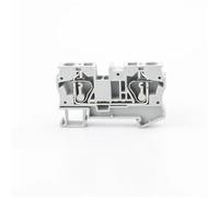 Lot de 10 borniers de rail DIN ST-6 for câblage électrique, connexion à ressort à traction(Gray)
