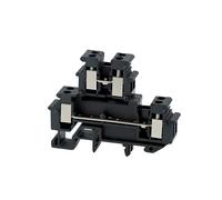 Lot de 10 borniers for rail DIN MBKKB-2.5, connecteurs à double couche, connexion à vis, contact, conducteur de fil électrique MBKKB2.5(Black)
