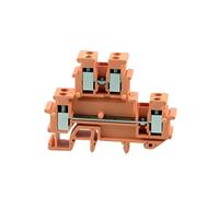 Lot de 10 borniers for rail DIN MBKKB-2.5, connecteurs à double couche, connexion à vis, contact, conducteur de fil électrique MBKKB2.5(Orange)
