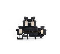 Lot de 10 borniers for rail DIN MBKKB-2.5, connecteurs à double couche, connexion à vis, contact, conducteur de fil électrique MBKKB2.5(Black)