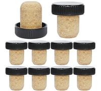 Lot de 10 Bouchons à vin Bouchon Liege pour l'artisanat, la décoration En liège Naturel 3 cm de long - Diamètre 2 cm Clair