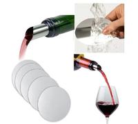 Lot de 10 bouchons à vin en acrylique - Aérateur de vin rouge de qualité supérieure - Avec film de drainage