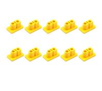 Lot de 10 bouchons anti-poussière XT60 XT60H mâle/femelle en PVC Jaune/noir pour drone d'avion RC (10 pièces mâles jaune)