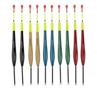 Lot de 10 bouchons de ligne de pêche avec construction en sapin pour une performance de flottaison optimale