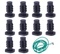 Lot de 10 bouchons de tuyau d'arrosage en plastique solide, butée de tuyau goutte-à-goutte, 8 mm, pour jardin, avec fonction d'étanchéité étroite, accessoires d'irrigation fiables pour pelouses en