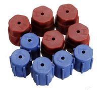 Lot de 10 bouchons de valve universels pour climatisation de voiture - Connecteur de charge - Pour réfrigérant R134A - Adaptateur de climatisation - Service AC - Valve de climatisation