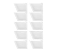 Lot de 10 bouchons de vidange en plastique avec bride droite pour l'alimentation des poulets (grand bord droit)