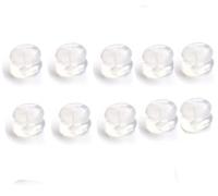 Lot de 10 Bouchons d'oreille arrière Bouchons en Caoutchouc Taille de Poche Bouchon Transparent Boucles d'oreilles Bouchons d'oreille Goujon Bouchons d'oreille en siliconeProfessionnel et à la Mode