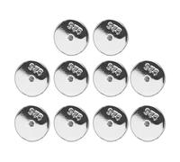 Lot de 10 bouchons d'oreilles ronds en métal pour boucles d'oreilles lourdes