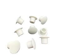 Lot de 10 bouchons en caoutchouc souple de 9 mm, 10 mm et 11 mm, blancs/noirs, étanches à la poussière, for tuyaux ronds et cache-vis.(White,11mm Hole)