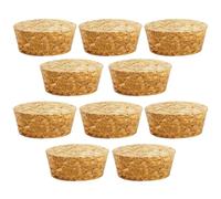 Lot de 10 bouchons en liège coniques en bois réutilisables pour bar à bouteille, loisirs créatifs, accessoires de cuisine (42 x 35 x 20 mm)
