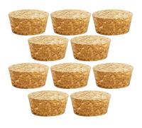 Lot de 10 bouchons en liège coniques en bois réutilisables pour bar à bouteille, loisirs créatifs, accessoires de cuisine (42 x 37 x 25 mm)