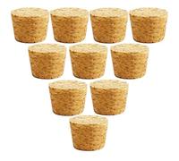 Lot de 10 bouchons en liège coniques en bois réutilisables pour bar à bouteille, loisirs créatifs, accessoires de cuisine (33 x 25 x 25 mm)