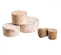 Lot de 10 bouchons en liège naturel de 55 x 50 mm - Hauteur : 27 mm - Idéal pour les fûts à vin, les bouteilles de ballon, les bouteilles de panier ou comme bouchon pour d'autres récipients en verre