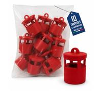 Lot de 10 bouchons pièges à insectes compatibles avec bouteilles PET - Biopiège réutilisable pour mouches, guêpes, bétonnets, punaises de lit asiatiques, Drosophila Suzuki et Popille japonaise