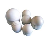 Lot de 10 Bouchons Ronds bombés en Plastique for Tubes en Acier Noir/Blanc de 13, 16, 19, 20, 22, 25, 28 et 30-40 mm. Protection Anti-poussière for Pieds de Chaise.(White,22mm)