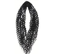 Lot de 10 boucles artificielles bou s en fibre de chaleur, double déformation - Conclusions - Plan fin pour les incidents musicaux et quotidiens - Cheveux tressés résistants à la chaleur et emmêlés