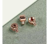 Lot de 10 boucles de positionnement en cuivre, entretoises d'arrêt, perles à sertir pour la fabrication de bijoux, collier, bracelet, connecteur, accessoires de bricolage, or rose