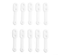 Lot de 10 boucles de suspension antidérapantes en silicone pour l'organisation des vêtements, parfaites pour les voyages et les activités de plein air (blanc)