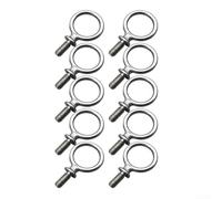 Lot de 10 boucles en cuir avec boulons M10 en acier inoxydable pour harnais d'équitation, bride et rênes (35 mm)