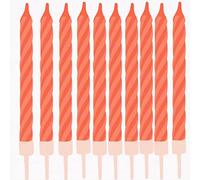 Lot de 10 bougeoirs en cire pour décoration de gâteau d'anniversaire | Bougies colorées pour gâteau d'anniversaire | Bougies de fête | Bougies de gâteau d'anniversaire