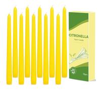 Lot de 10 bougies à la citronnelle, 10 bougies à la citronnelle de 25,4 cm