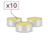 lot de 10 bougies chauffe plat à la citronnelle