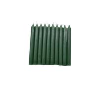 Lot de 10 bougies colorées anti-goutte - Disponibles en violet, vert, bleu, rose, orange, blanc et rouge (vert foncé)