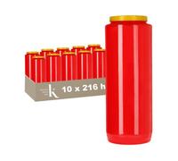 [Lot de 10] Bougies de neuvaine 9 jours - KRISTEN - 100% Végétale - Rouge