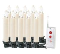 Lot de 10 Bougies de Noël pour sapin Lunartec