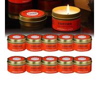 Lot De 10 Bougies De Survie De 30 Heures, Bougies D'urgence Longue Durée, Bougiesde Prévention Des Catastrophes, Résistantes À La Bougie Dans Un Bocal Pour Pannede Courant, Camping, Randonnée