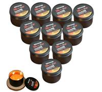 Lot de 10 bougies de survie, longue durée de combustion, 36 heures, bougie d'urgence à 3 mèches en cas de panne de courant, équipement de survie en plein air, prévention des catastrophes, survie