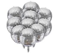 Lot de 10 boules à facettes - 55,8 cm - Décoration de fête 4D brillante - Pour fête à thème des années 70 - Aspect miroir - Accessoire de fête pour piste de danse - Thème disco - Anniversaire, mariage