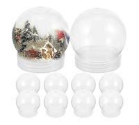 Lot de 10 Boules à Neige DIY en Plastique de 6,1 cm avec Bouchon à Visser, Boule à Eau Vide et remplissable, Souvenir pour Loisirs créatifs, décoration de la Maison