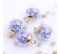 Lot de 10 boules de cristal en forme d'étoile pour apporter une décoration colorée à votre sapin de Noël et à vos travaux manuels festifs (violet clair)