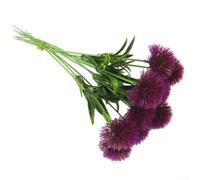 Lot de 10 boules de fleurs artificielles de pissenlit pour bricolage de mariage et décoration d'intérieur, fleurs en plastique réalistes pour toutes les occasions (violet jade)