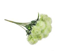 Lot de 10 boules de fleurs en plastique imitation pissenlit 26 x 5 cm pour mariage, décoration d'intérieur, décoration florale et décoration de fête (blanc)