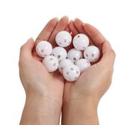 Lot de 10 boules de hochet blanches pour réparation de poupée, bruyant, hochets et anneaux en peluche pour chien, animal domestique et tout-petit