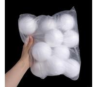 Lot de 10 boules de Noël blanches en mousse de polystyrène pour loisirs créatifs, décoration d'arbre de Noël blanche (7,5 cm - 10 pièces)