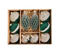 Lot de 10 boules de Noël en plastique pour sapin de Noël et fêtes de fin d'année, adaptées pour les événements saisonniers (vert)