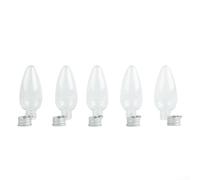 Lot de 10 boules de Noël en plastique transparent à remplir en forme d'ampoule avec argent pour décorations d'arbre à faire soi-même, fournitures de fête à suspendre pour la maison, le jardin (45 ml)