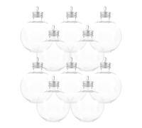 Lot de 10 Boules de Noël Transparentes à remplir, Boules de Boisson Décoratives 150ml en Plastique pour décoration pour Noël Sapin Paque Anniversaire Mariage Ornements Décoratifs pour Chambre