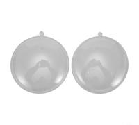 Lot de 10 boules décoratives en plastique transparent pour Noël, mariage, bonbons, 7/9/11 cm, effet verre transparent, décoration à suspendre, idées de bricolage réutilisables, 9 cm