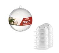 Lot de 10 Boules en Acrylique Transparent avec œillet de Suspension - Diamètre : 6 cm - 2 pièces - en plexiglas - en Plastique Transparent