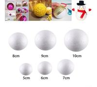 Lot de 10 boules en mousse blanches pour loisirs créatifs, projets de modélisme et développement de l'imagination (7 cm)